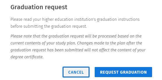 Request graduation