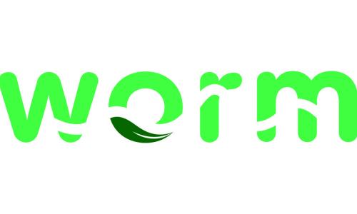 Green logo with text "worm"