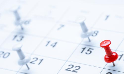 calendar with pins