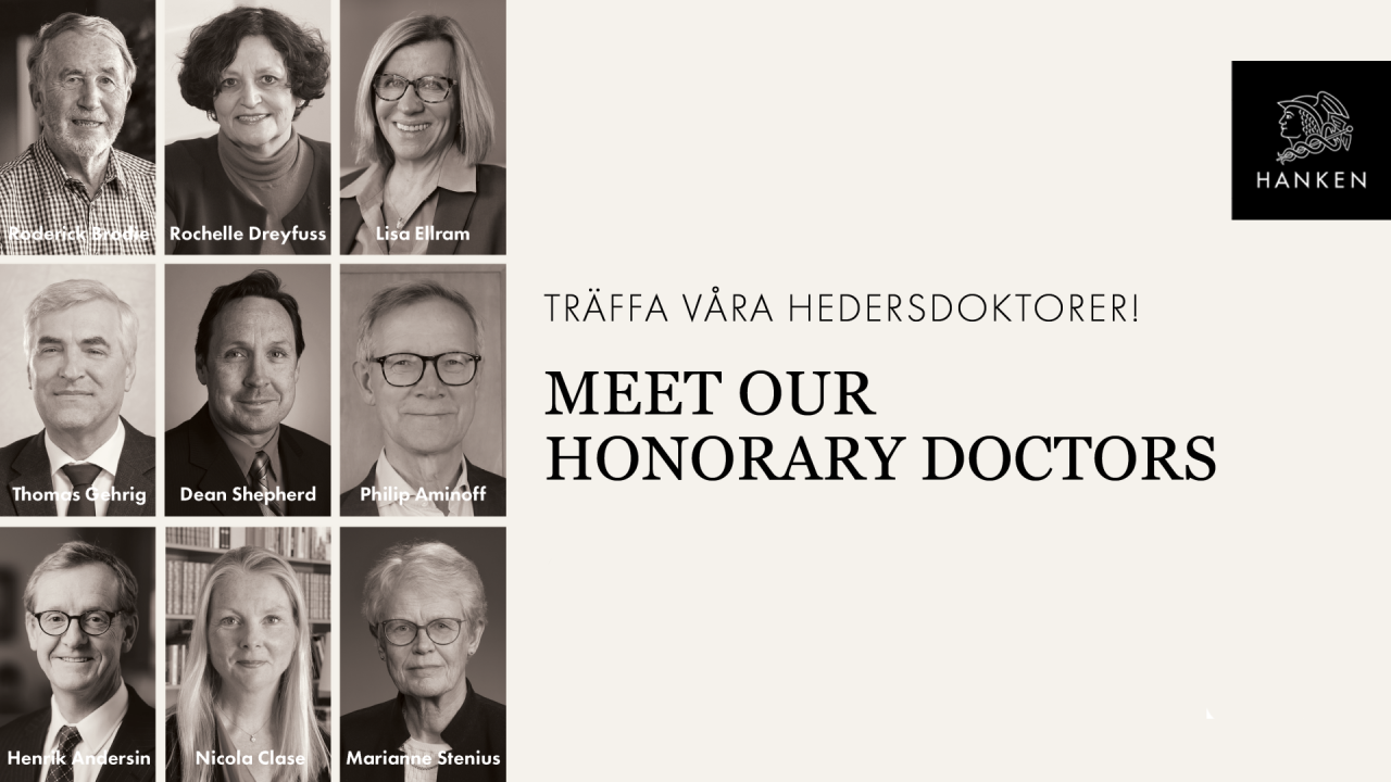 Hedersdoktorer vid Hanken 2024