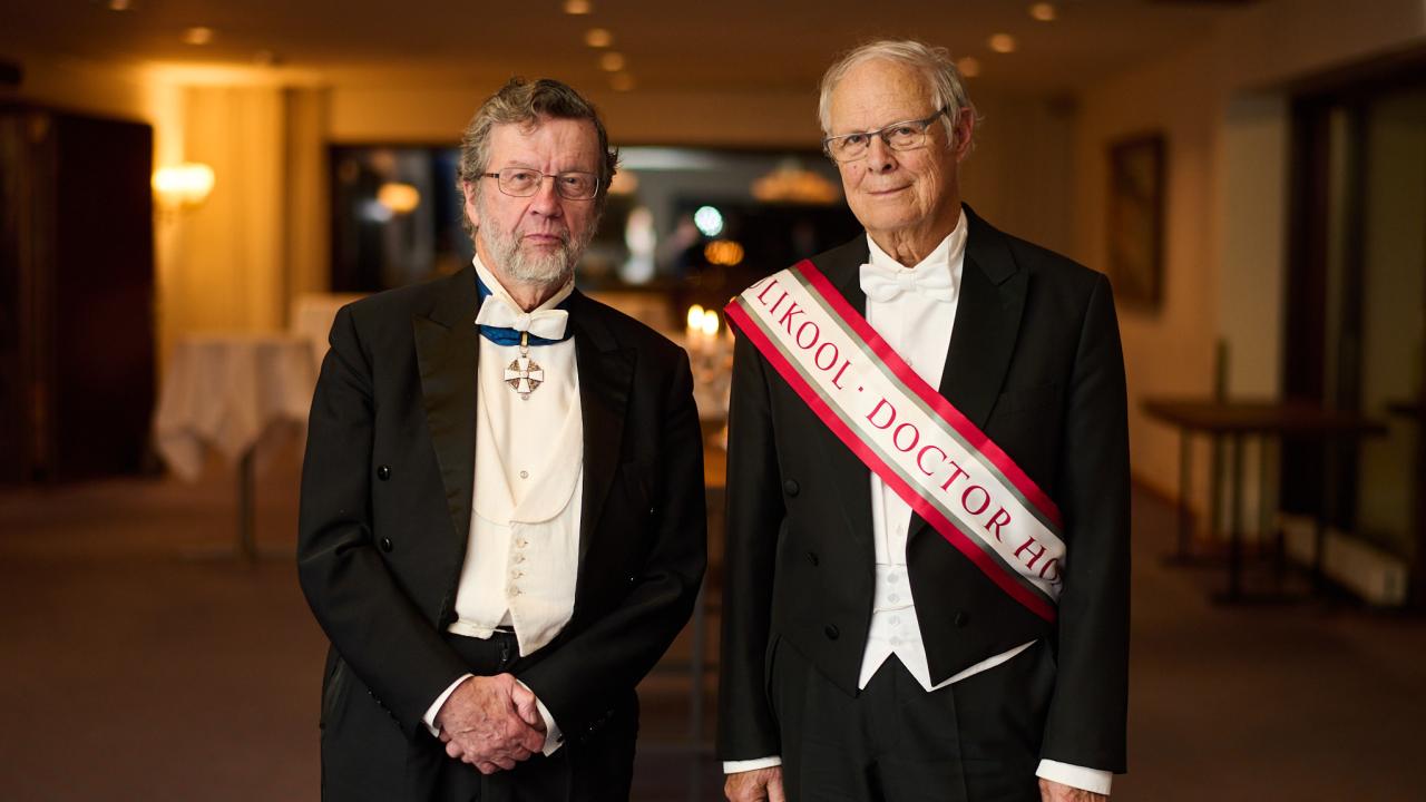 Alf-Erik Lerviks och Christian Junnelius på Hankens promotion
