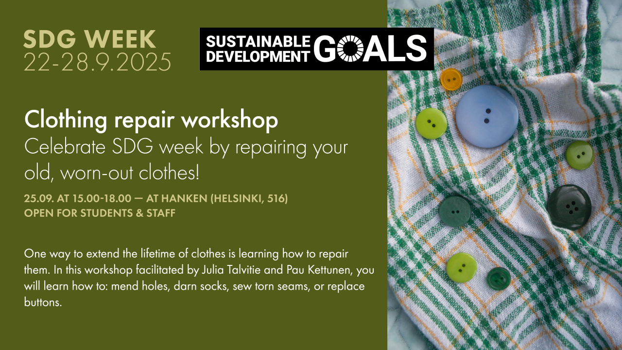 Clothing repair workshop
