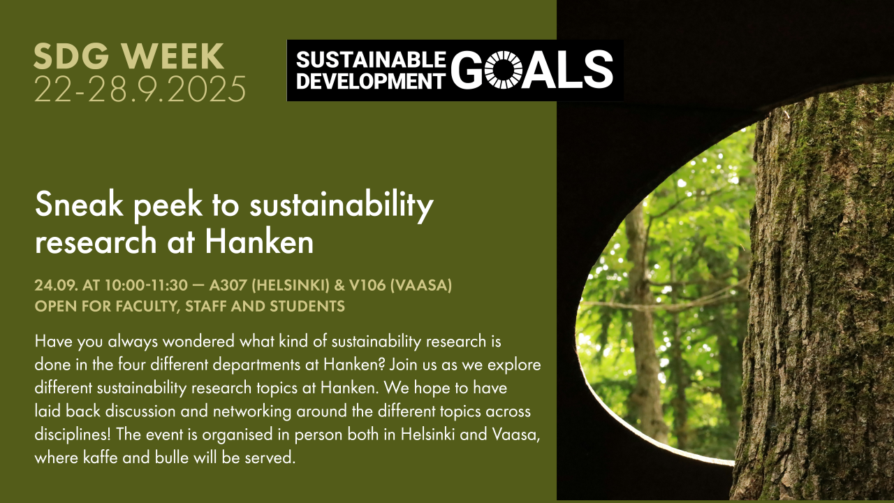Sneak peek to sustainability research