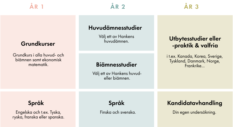 Kandidatnivå studiernas uppbyggnad