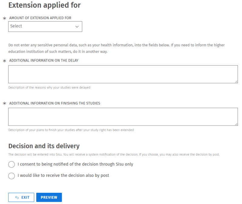 Extension details