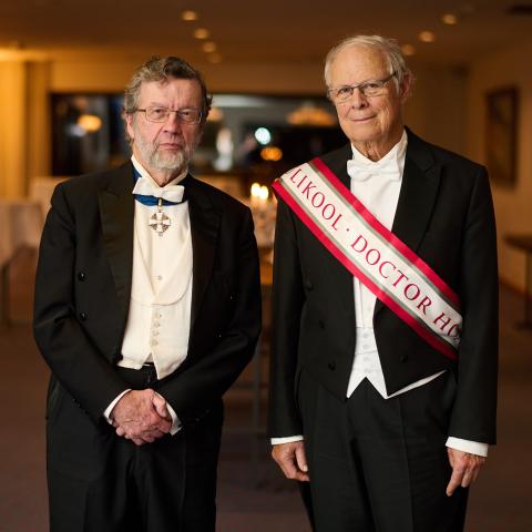 Alf-Erik Lerviks och Christian Junnelius på Hankens promotion