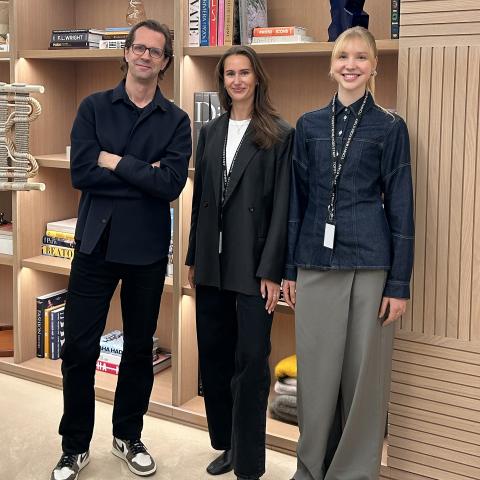 Stefan Larsson tillsammans med Anna Hägerström och Aileen Ahlskog i New York